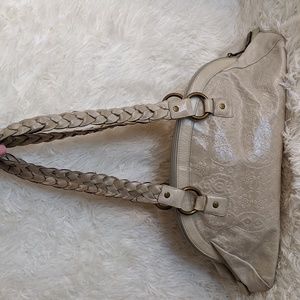EUC HOBO International Cream Braided Straps Tote Bag